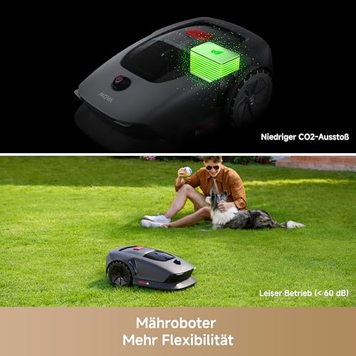 MOVA 600 Kit, Rasenmäher Roboter mit 81x Ersatzmesser,3D-LiDAR Mähroboter ohne Begrenzungskabel & genaue Kartierung bis 800 m²