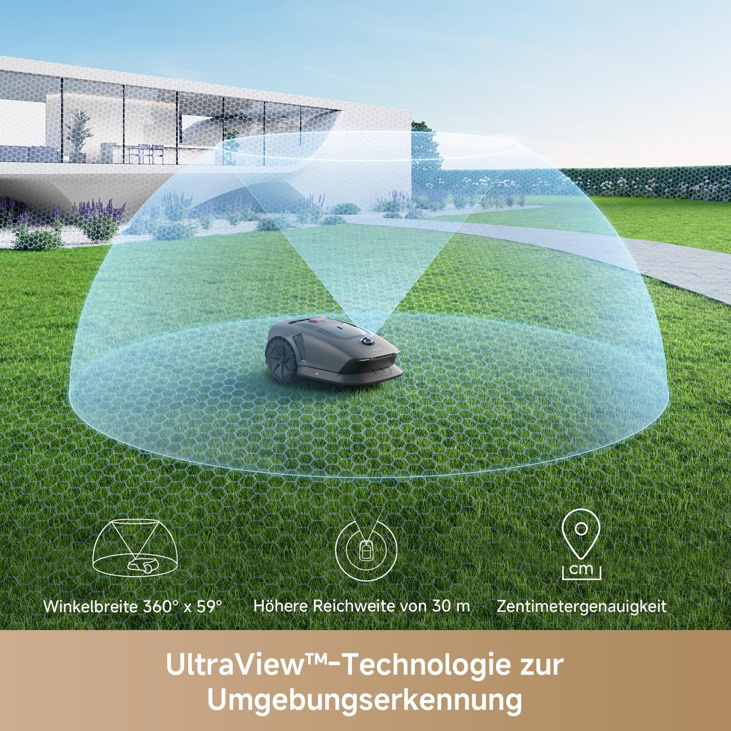 MOVA 600 Kit, Rasenmäher Roboter mit 81x Ersatzmesser,3D-LiDAR Mähroboter ohne Begrenzungskabel & genaue Kartierung bis 800 m²