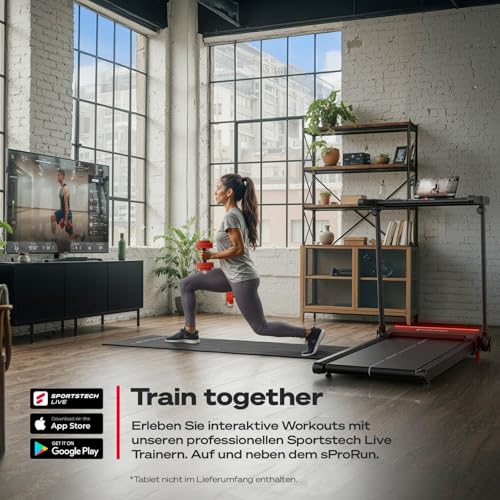 Sportstech Laufband sProRun – Klappbar 12 km/h mit Bluetooth