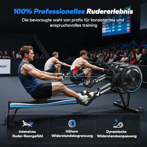 MERACH Rudergerät Luft – Leise mit App & 10 Stufen