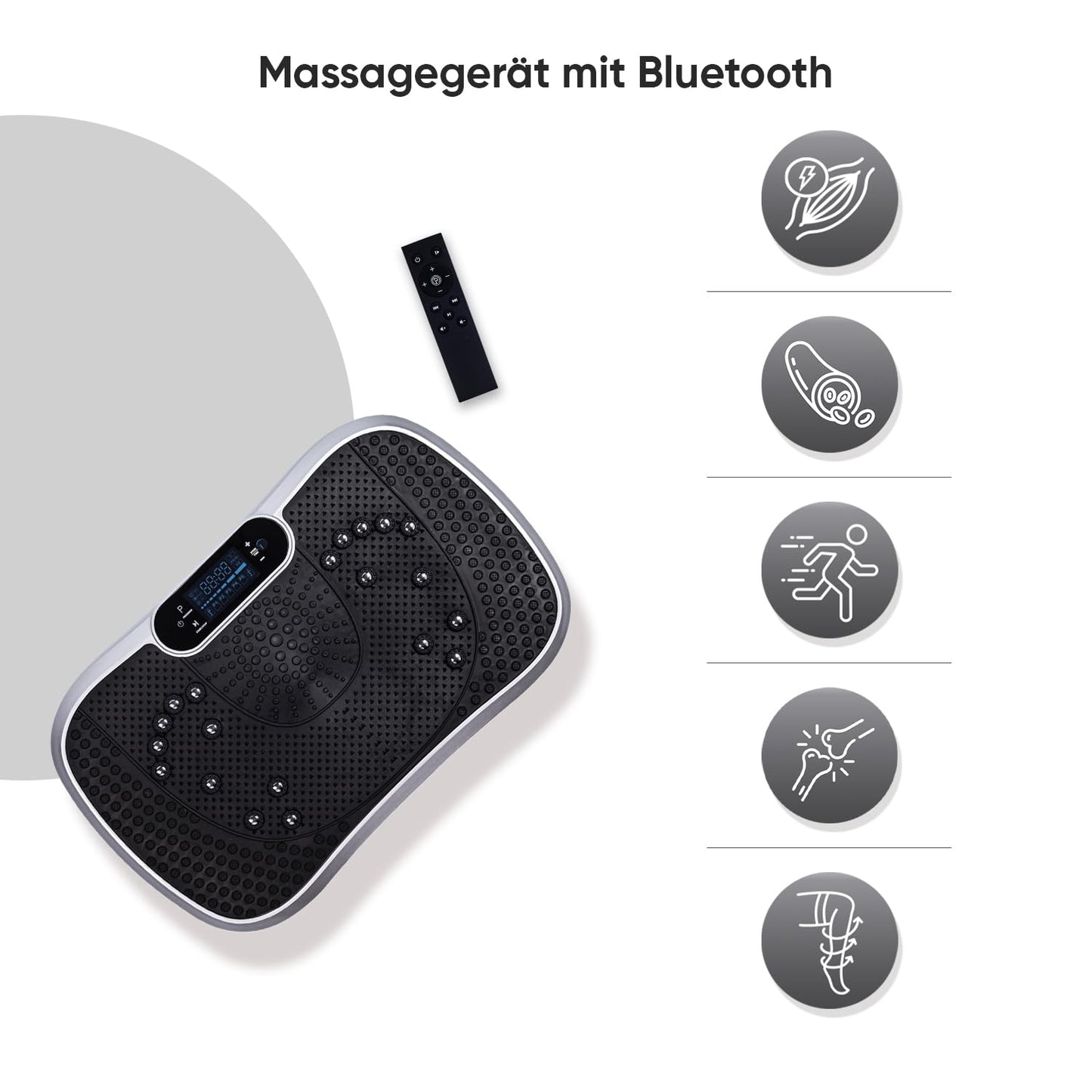 WeightWorld Vibrationsplatte – Fitnessgerät mit Bluetooth & 99 Stufen