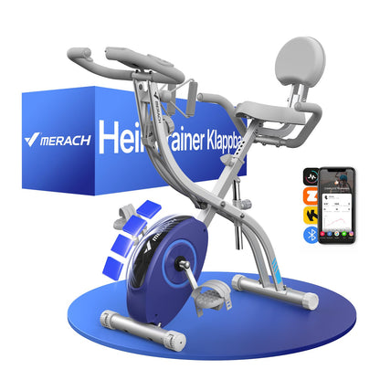 MERACH 4-in-1 Heimtrainer Klappbar – Leise mit App & Puls
