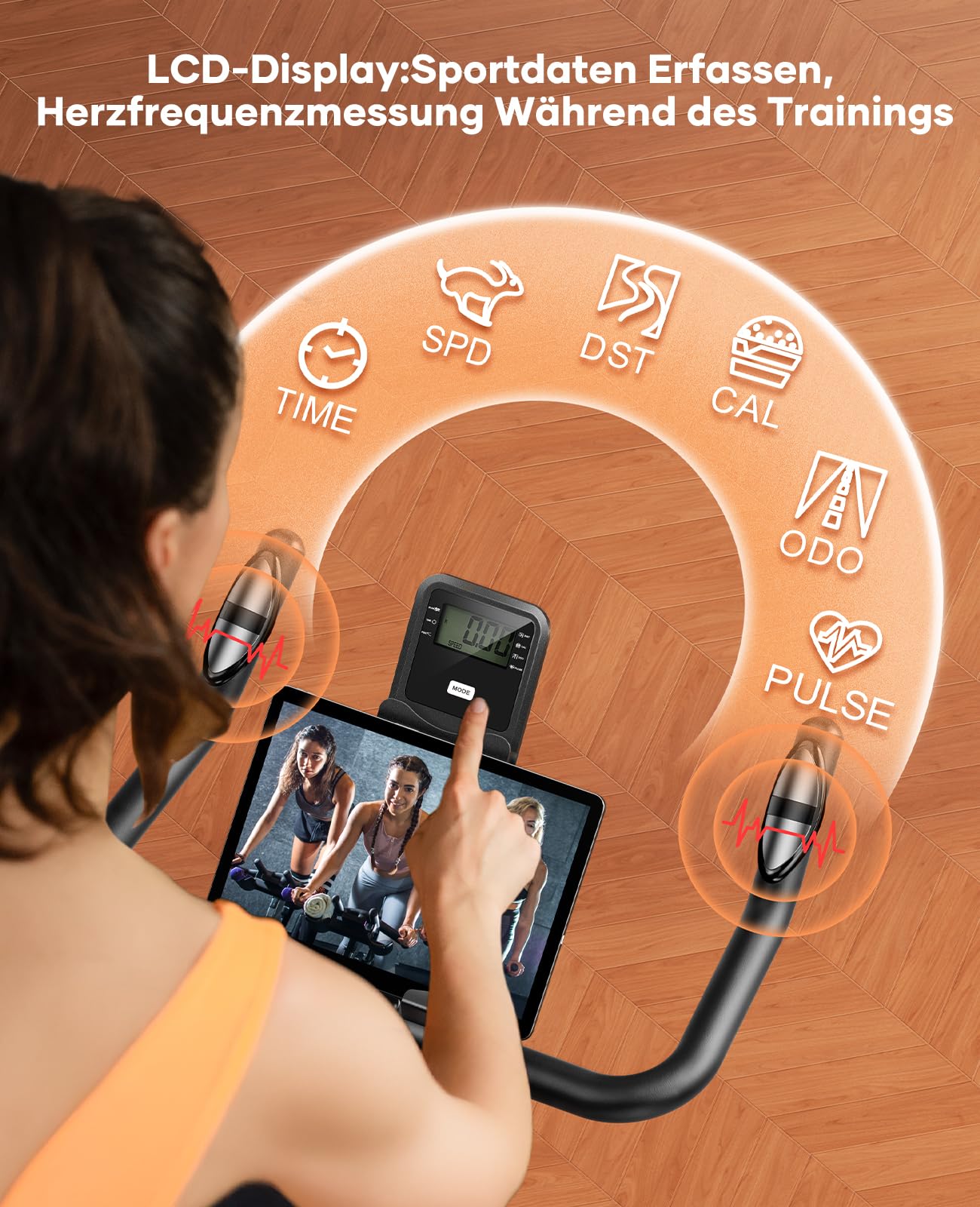 Toputure Heimtrainer Ergometer – Leise mit Pulsmessung & App