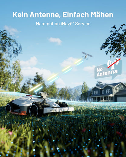 MAMMOTION LUBA 2 AWD 3000X Mähroboter ohne Begrenzungskabel, NetRTK+Vision, Keine RTK-Antenne erforderlich, Auto-Kartierung