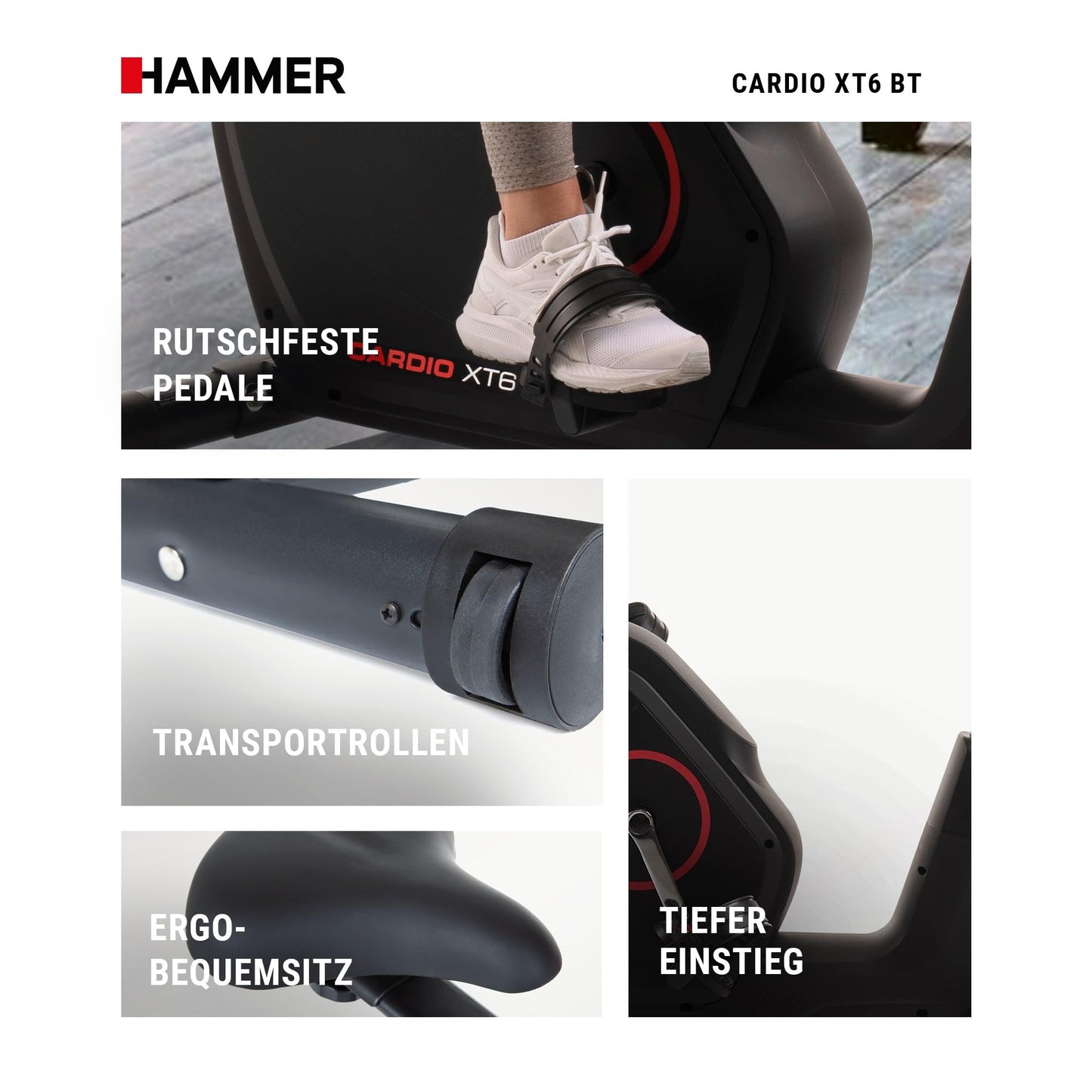 HAMMER Ergometer Cardio XT6 – Leise mit Bluetooth & App