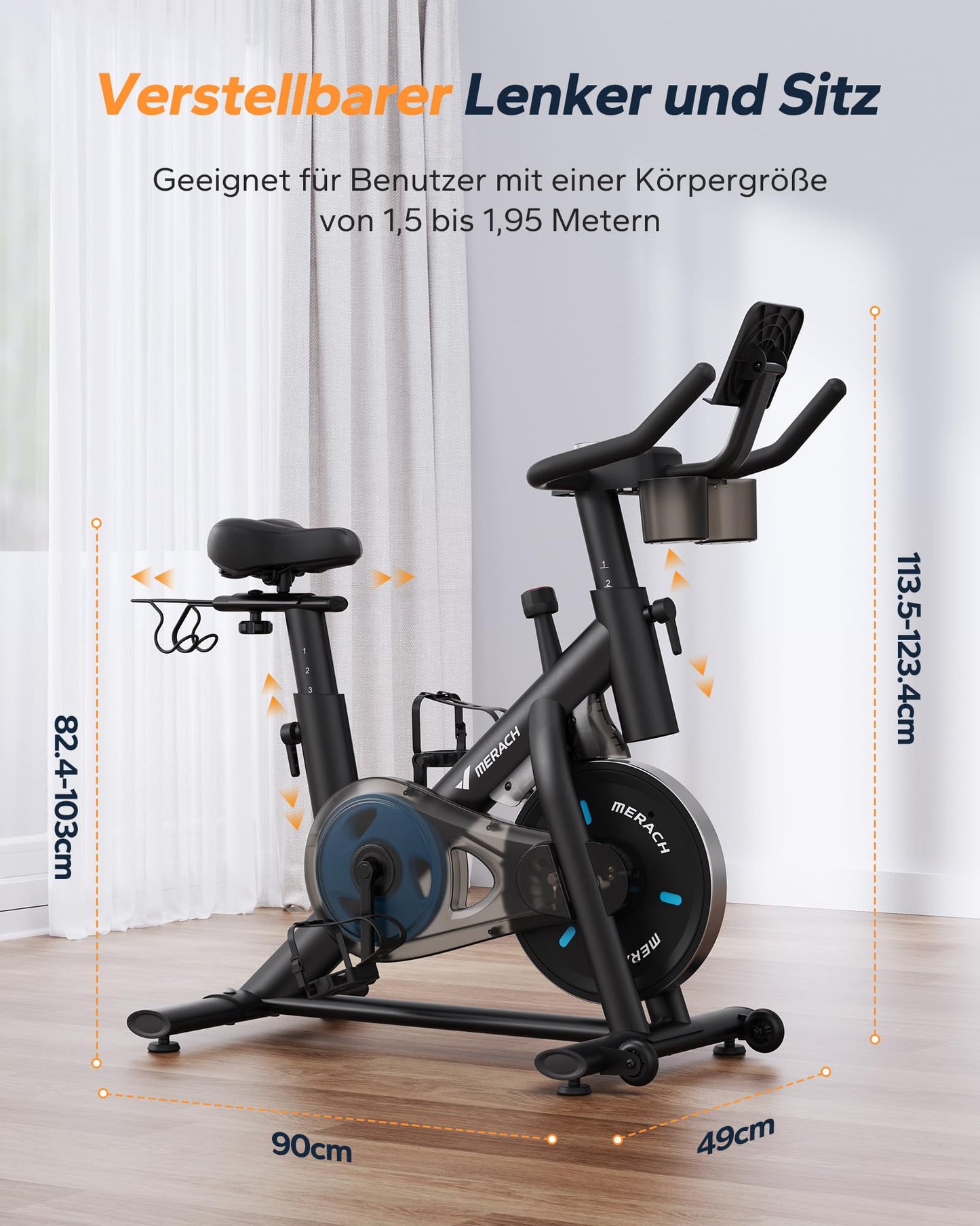 MERACH Heimtrainer Ergometer – Leise mit App & Magnetwiderstand