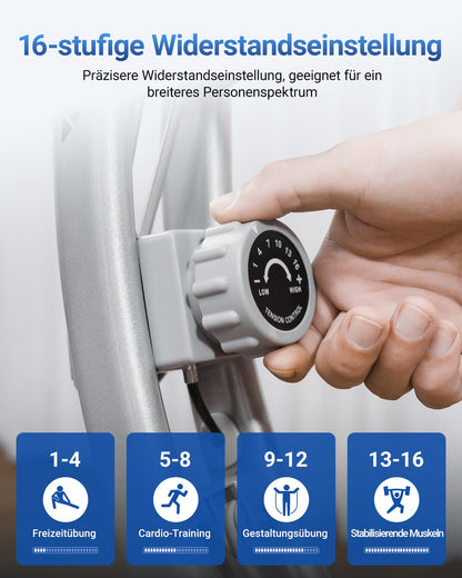 MERACH 4-in-1 Heimtrainer Klappbar – Leise mit App & Puls