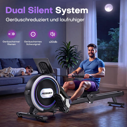 MOSUNY Rudergerät Magnetisch – 32 Stufen, Leise, App-fähig