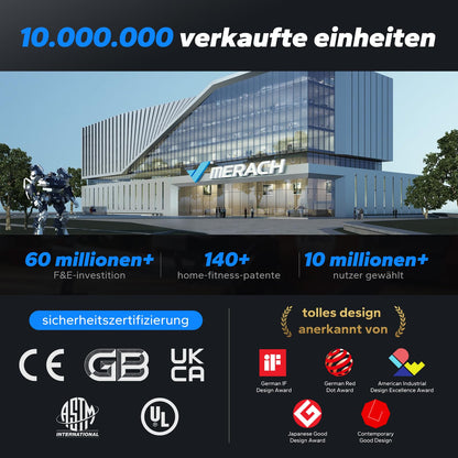 MERACH Rudergerät Luft – Leise mit App & 10 Stufen
