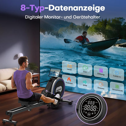 MOSUNY Rudergerät Magnetisch – 32 Stufen, Leise, App-fähig