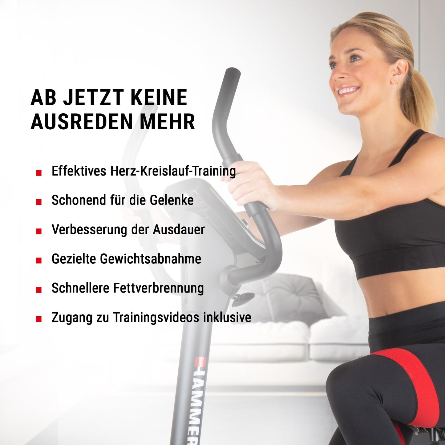 HAMMER Ergometer Cardio XT6 – Leise mit Bluetooth & App