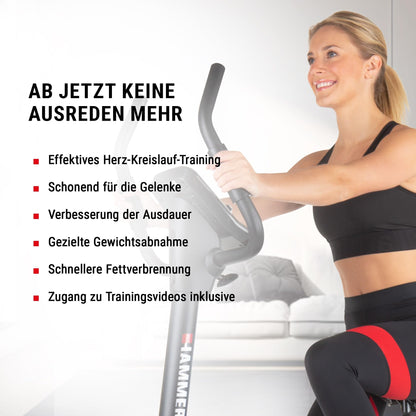HAMMER Ergometer Cardio XT6 – Leise mit Bluetooth & App