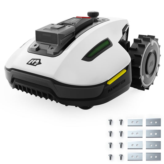 MAMMOTION YUKA Mini 500 Mähroboter ohne Begrenzungskabel,Empf. 500 m², NetRTK+Vision Rasenmäher Roboter, KI Smarte Hindernisvermeidung Rasenroboter, App-Steuerung mit 4G-Modul, 50% Steigung