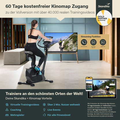 Skandika Ergometer Vinneren – Bluetooth Fitnessbike mit App