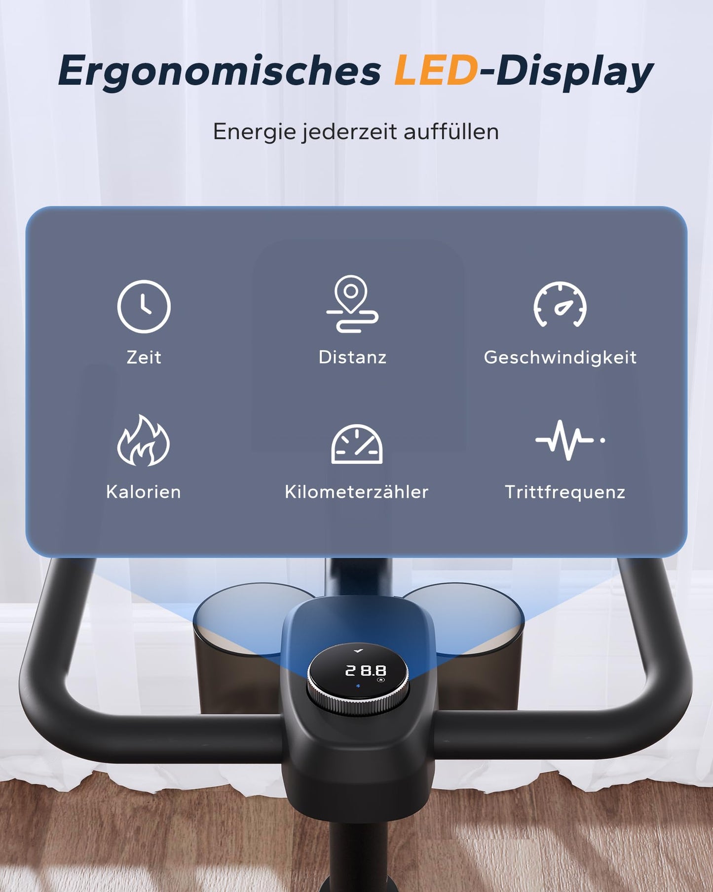 MERACH Heimtrainer Ergometer – Leise mit App & Magnetwiderstand