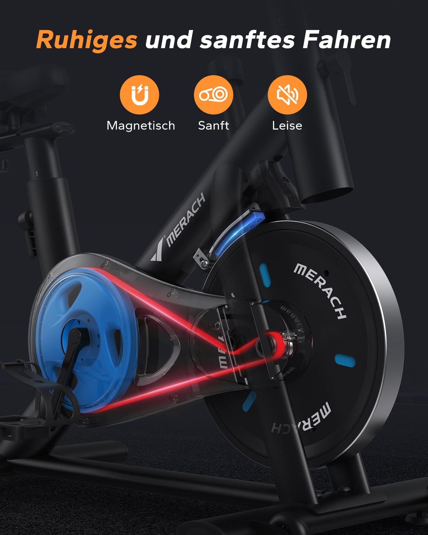 MERACH Heimtrainer Ergometer – Leise mit App & Magnetwiderstand