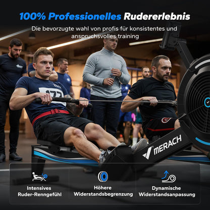 MERACH Rudergerät Luft – Leise mit App & 10 Stufen