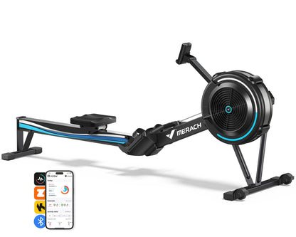 MERACH Rudergerät Luft – Leise mit App & 10 Stufen