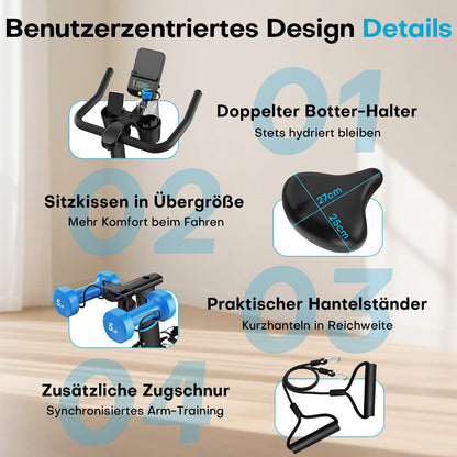 SLUNSE Heimtrainer Ergometer – Leise mit App & Magnetwiderstand
