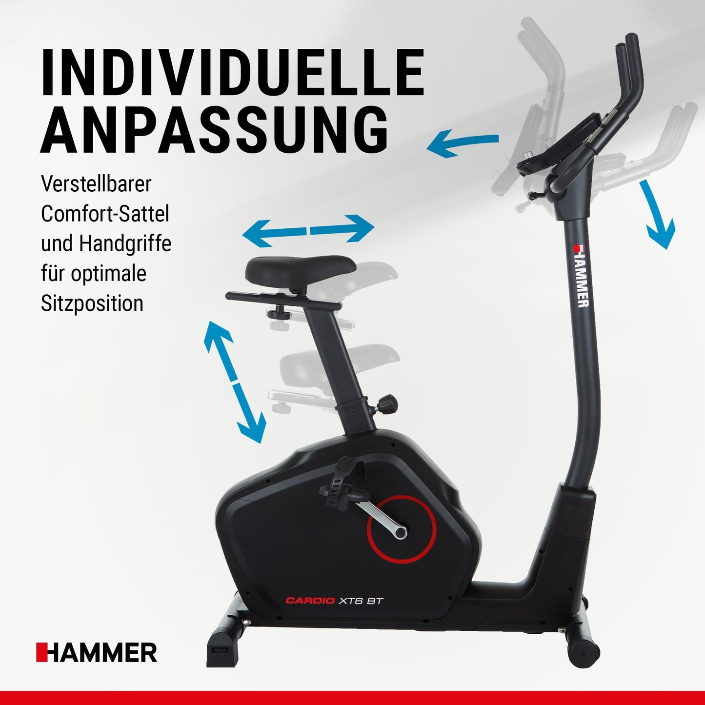 HAMMER Ergometer Cardio XT6 – Leise mit Bluetooth & App