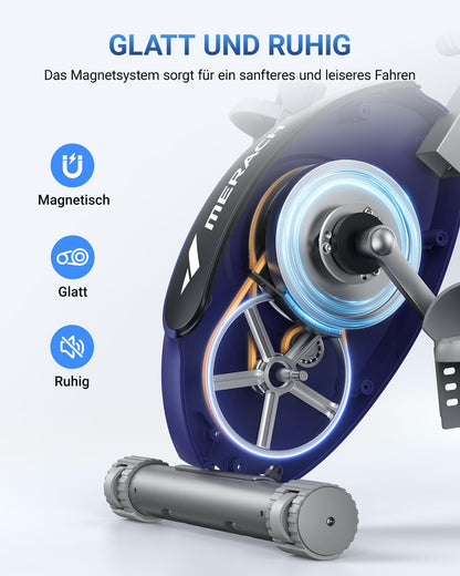 MERACH 4-in-1 Heimtrainer Klappbar – Leise mit App & Puls