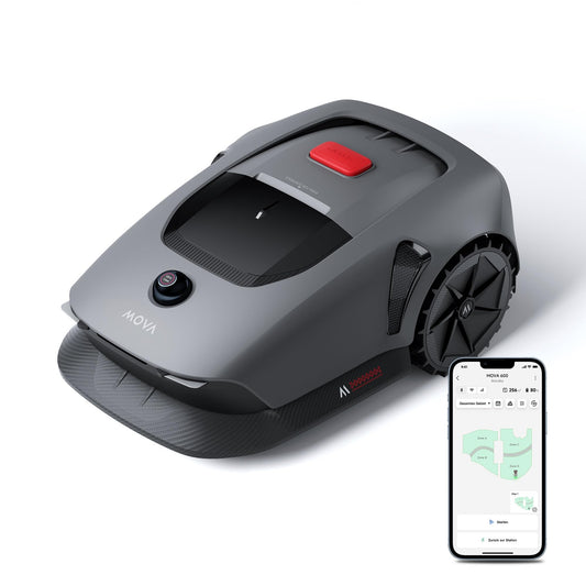 MOVA 600 Kit, Rasenmäher Roboter mit 81x Ersatzmesser,3D-LiDAR Mähroboter ohne Begrenzungskabel & genaue Kartierung bis 800 m²