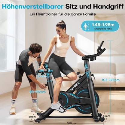 SLUNSE Heimtrainer Ergometer – Leise mit App & Magnetwiderstand