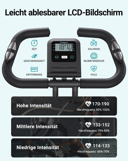 MERACH 4-in-1 Heimtrainer Klappbar – Ergometer mit App & Puls