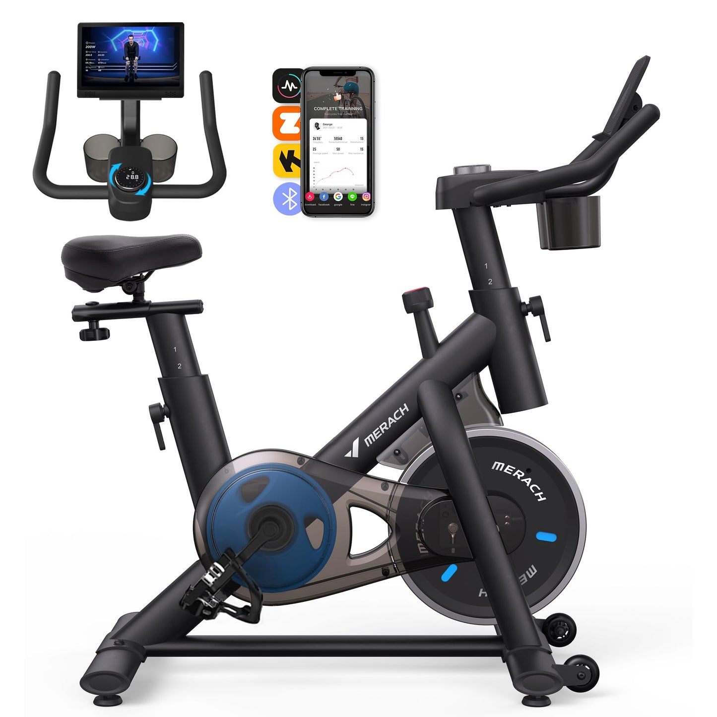 MERACH Heimtrainer Ergometer – Leise mit App & LCD Monitor