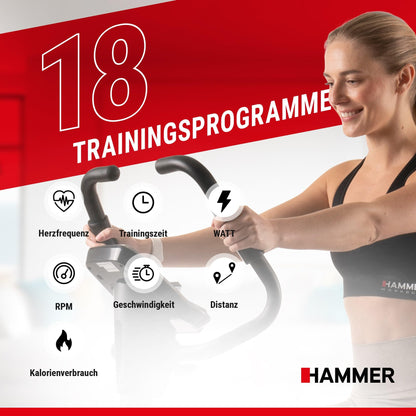 HAMMER Ergometer Cardio XT6 – Leise mit Bluetooth & App