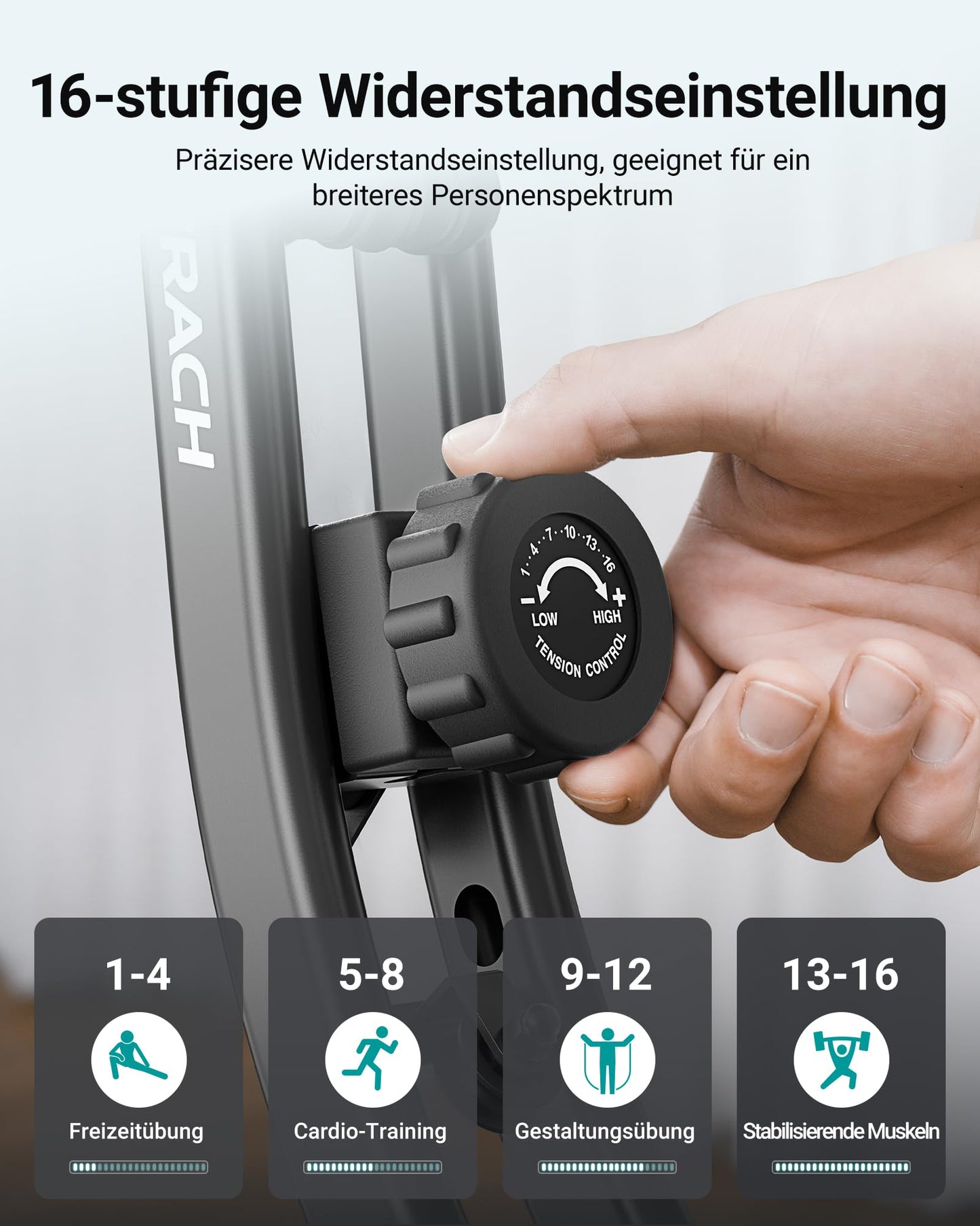MERACH 4-in-1 Heimtrainer Klappbar – Ergometer mit App & Puls