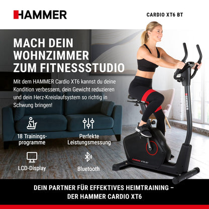 HAMMER Ergometer Cardio XT6 – Leise mit Bluetooth & App