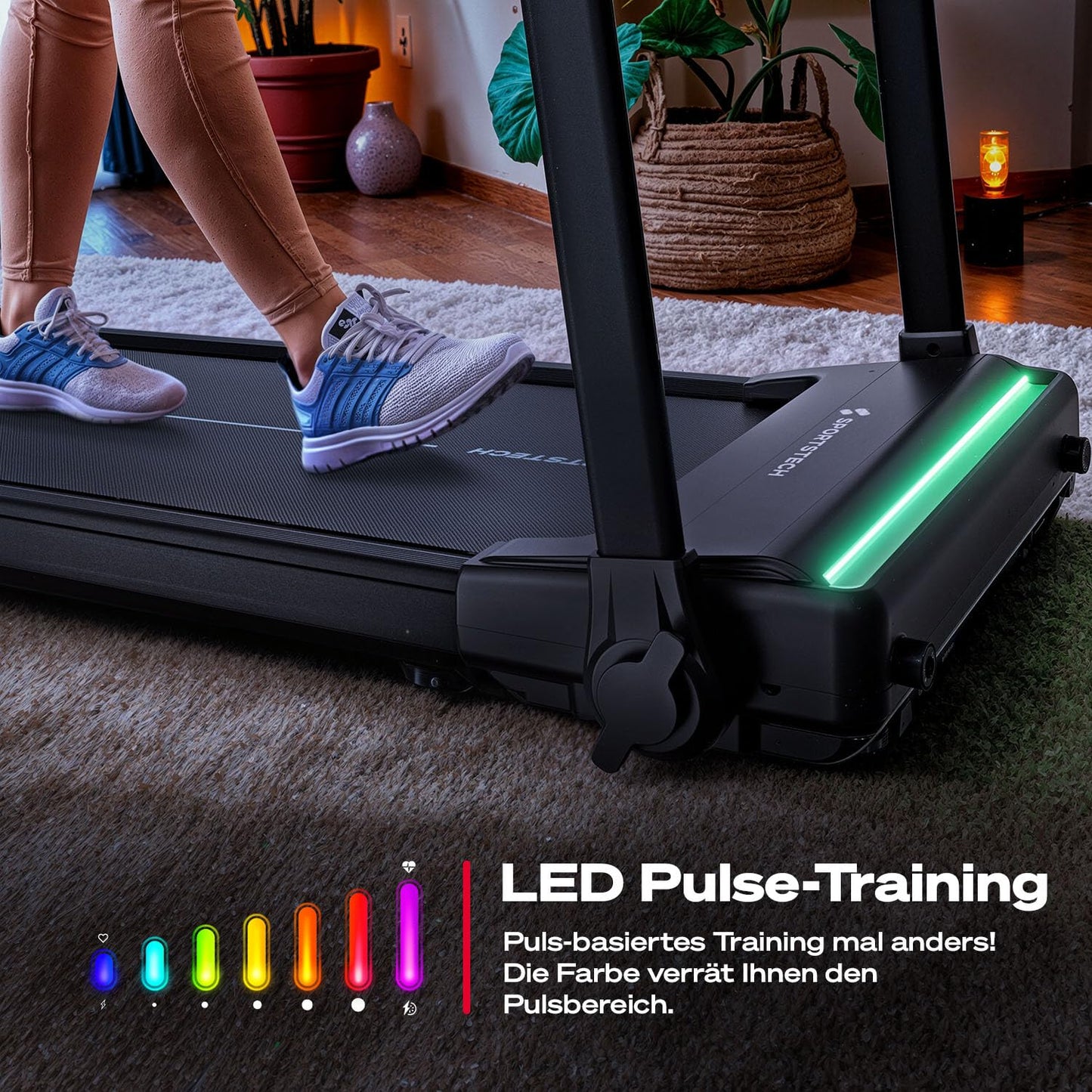 Sportstech Laufband sProRun – Klappbar 12 km/h mit Bluetooth