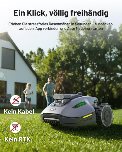 Mammotion YUKA mini Vision Mähroboter ohne Begrenzungskabel, Kein RTK, Empf. 700 m², Triple-Cam AI Vision Navigation Rasenmäher Roboter, Automatische Kartierung&Hindernisvermeidung, App-Steuerung