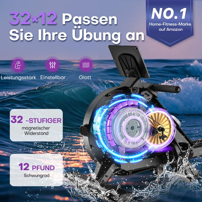 MOSUNY Rudergerät Magnetisch – 32 Stufen, Leise, App-fähig