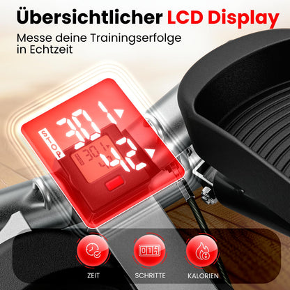 Ultrasport Swing Stepper – Kompakter Hometrainer mit Computer